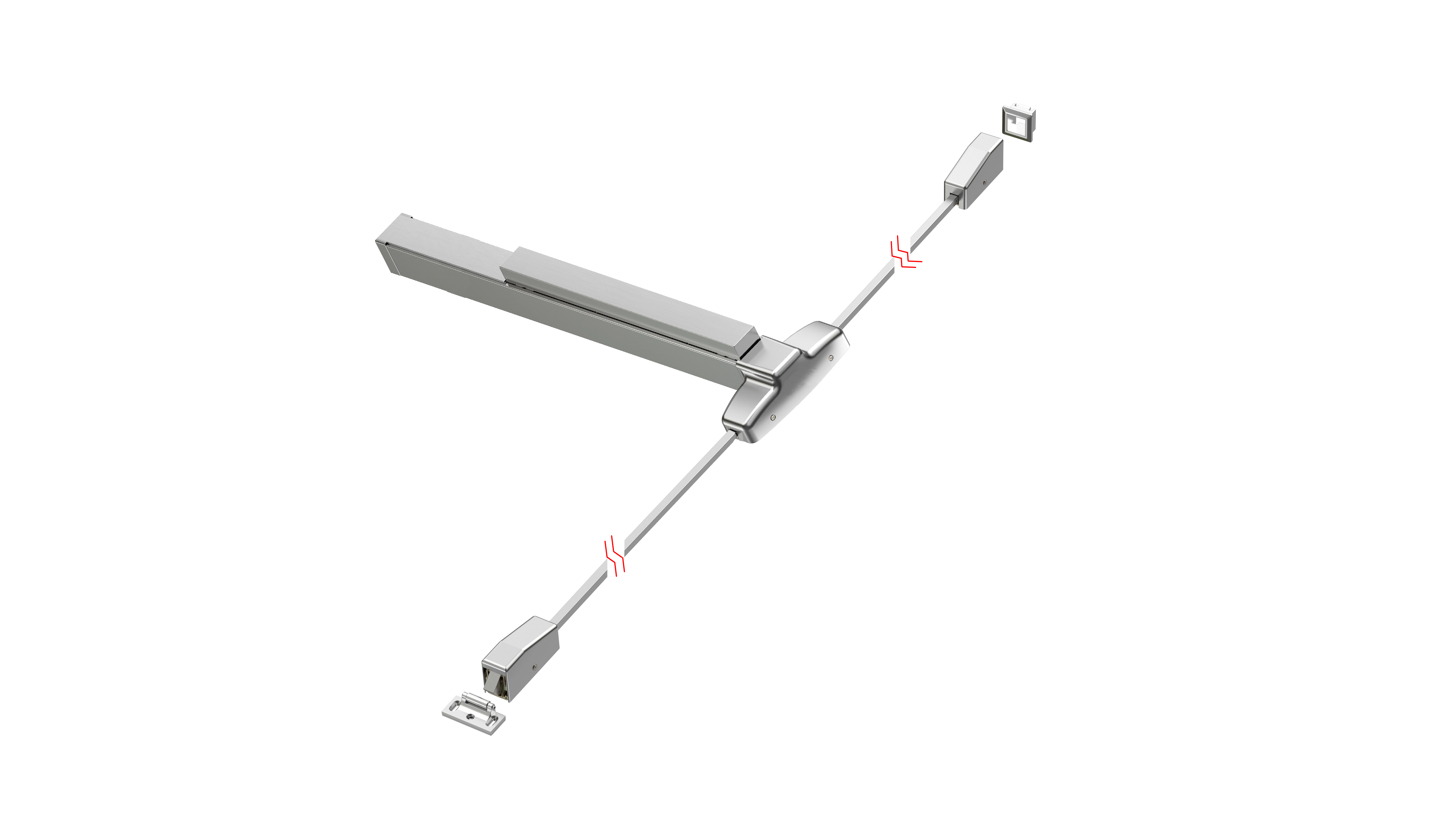 Mortise Panic Bar نقر شريط الذعر
