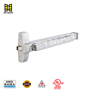 Keyman باب مصنف للحريق نقطة واحدة مزلاج جانبي حافة من الفولاذ المقاوم للصدأ سطح جبل جهاز خروج شريط الذعر X901-R