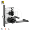 Matte Black Huck Duty Door Laver ANSI LOCK LOCK PRIVACY M722
