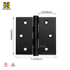 UL Fire Rated Door Internal Beating مع مفصلات تجارية تحمل الكرة 
